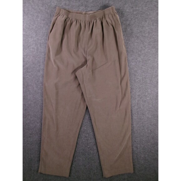 Alfred Dunner Pant Women 14 Brown Straight Leg High Rise Capsule Causal Stretch - Picture 1 of 13